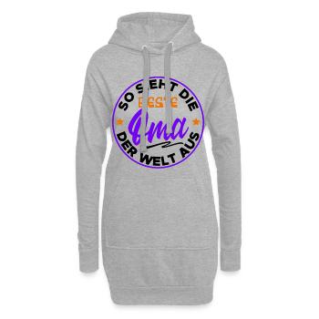 Beste Oma Cool Statement Großmutter Alte Frau - Hoodie-Kleid - Grau meliert - Vorne