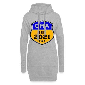 Seniorin Pensionistin Oma Statement Großmutter - Hoodie-Kleid - Grau meliert - Vorne
