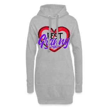 Großmutter Statement Oma Beste Omi Lieblingsoma - Hoodie-Kleid - Grau meliert - Vorne