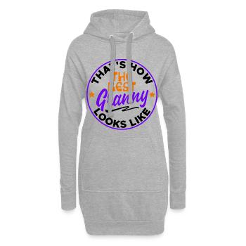 Cool Statement Enkelkind Großmutter Oma Seniorin - Hoodie-Kleid - Grau meliert - Vorne