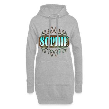 Jour du nom Sophie - nom de jeune fille - Sweat-shirt à capuche long Femme - gris chiné - Devant