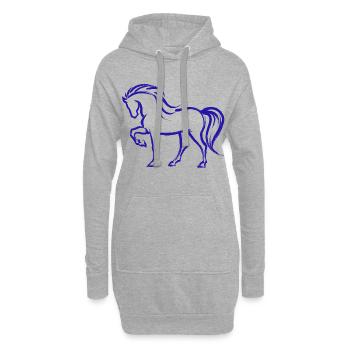 Cool Pferde Islandpferde Stute Pferdeliebe - Hoodie-Kleid - Grau meliert - Vorne