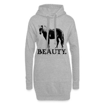 Pferdefan Pferde Spruch Islandpferde Isländer - Hoodie-Kleid - Grau meliert - Vorne