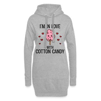 Sweets Statement Sweet tooth Sugar Snacking - Sweat-shirt à capuche long Femme - gris chiné - Devant