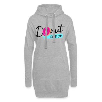 Donut Sweets Statement Snacking Délicieux - Sweat-shirt à capuche long Femme - gris chiné - Devant