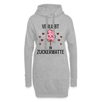 Süßigkeiten Statement Bonbon Zucker Nachspeise - Hoodie-Kleid - Grau meliert - Vorne