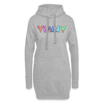 Eis Süßigkeiten Spruch Lecker Nachspeise - Hoodie-Kleid - Grau meliert - Vorne