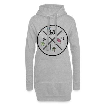 Lustige Geschenke für Kinder - Hoodie-Kleid - Grau meliert - Vorne