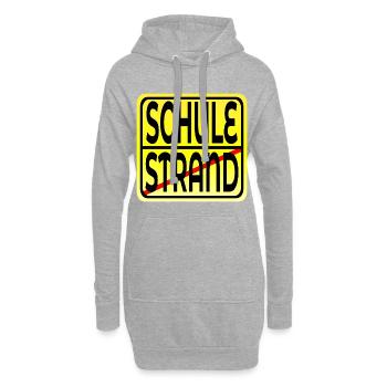 Ferienende Schulanfang - Hoodie-Kleid - Grau meliert - Vorne