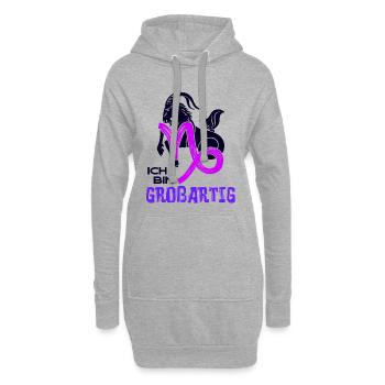 Astrologie Steinbock Tierkreiszeichen Statement - Hoodie-Kleid - Grau meliert - Vorne