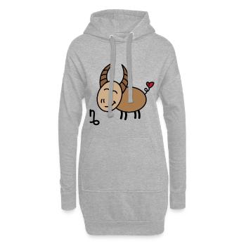 Horoskop Steinbock Astronomie Galaxie Astrologie - Hoodie-Kleid - Grau meliert - Vorne