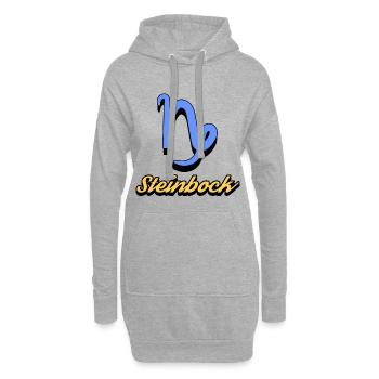 Tierkreiszeichen Horoskop Spruch Steinbock Himmel - Hoodie-Kleid - Grau meliert - Vorne
