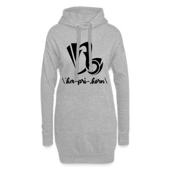 Astronomie Aberglaube Steinbock Spruch Horoskop - Hoodie-Kleid - Grau meliert - Vorne