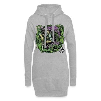 Gärtner, Gärtnerin, Landschaftsgärtner, Botanik - Hoodie-Kleid - Grau meliert - Vorne