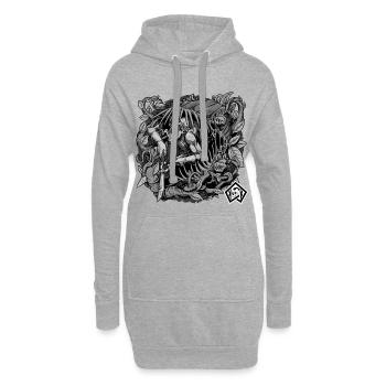 Jardinier, jardinier, paysagiste, botaniste - Sweat-shirt à capuche long Femme - gris chiné - Devant