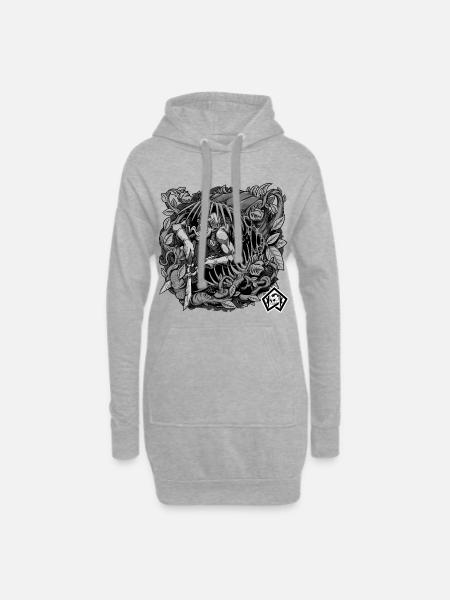 Gärtner, Gärtnerin, Landschaftsgärtner, Botaniker - Hoodie-Kleid - Grau meliert