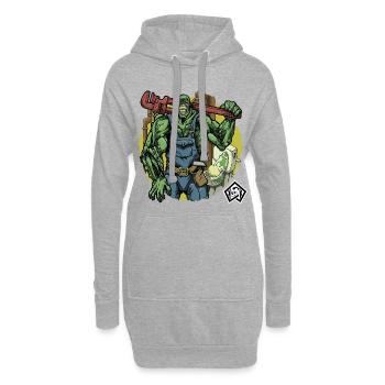 Installateur, Sanitär, Sanitärmeister, Klempner - Hoodie-Kleid - Grau meliert - Vorne