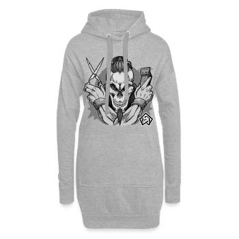 Coiffeur, Barbier, Coupe de cheveux, Maître Coiffeur - Sweat-shirt à capuche long Femme - gris chiné - Devant