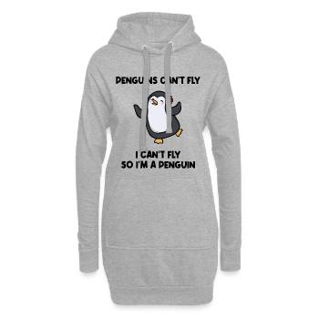 Animal Bird Humoristique Pingouin Sweet Statement - Sweat-shirt à capuche long Femme - gris chiné - Devant