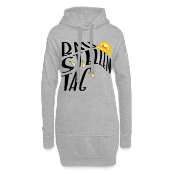 Baustellentag Bauen - Hoodie-Kleid - Grau meliert - Vorne