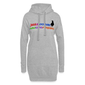 Penguin Cool Statement Animal South Pole Bird - Hoodie Dress - heather grey - Front