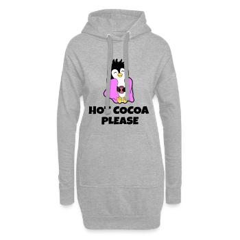 Sweet Cold Penguin Animal Bird Statement Antarctique - Sweat-shirt à capuche long Femme - gris chiné - Devant