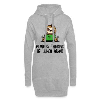 Faul Tier Säugetier Humorvoll Faultier Statement - Hoodie-Kleid - Grau meliert - Vorne