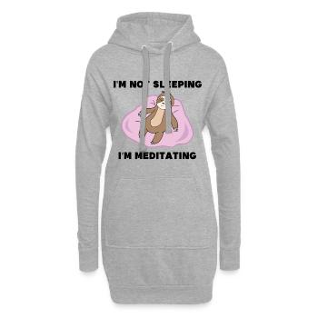 Humorous Sloth Chill Relax Sleep Lazy - Hoodie Dress - heather grey - Front