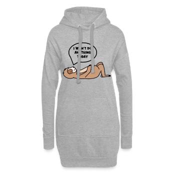 Relax Sloth Lazy Chill Statement Sleep - Sweat-shirt à capuche long Femme - gris chiné - Devant