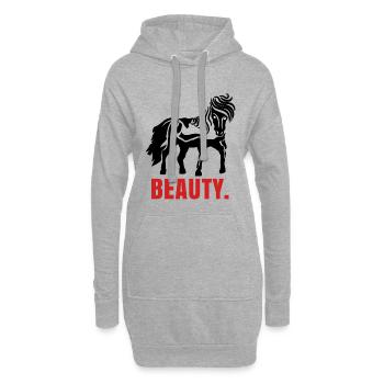 Chevaux Cheval Fool Poulain Chevaux islandais Dicton - Sweat-shirt à capuche long Femme - gris chiné - Devant