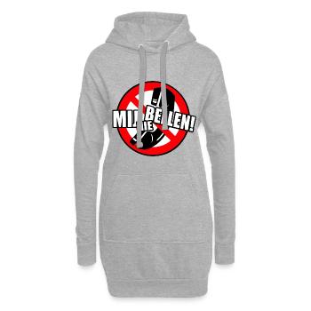 Rufen Sie mich nicht an. Also nicht anrufen! * - Hoodie-Kleid - Grau meliert - Vorne