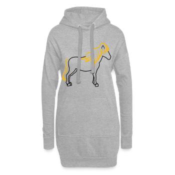 Chevaux islandais Chevaux Chevaux Amateurs de chevaux Équitation - Sweat-shirt à capuche long Femme - gris chiné - Devant