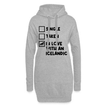 Pferdeliebe Haflinger Islandpferde Statement - Hoodie-Kleid - Grau meliert - Vorne