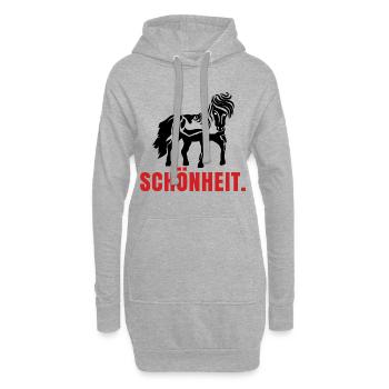 Pferde Spruch Pferdenarr Islandpferde Isländer - Hoodie-Kleid - Grau meliert - Vorne