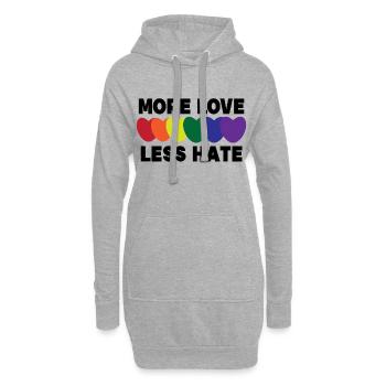 Homo Heart Lgbt Déclaration de sexualité Relation - Sweat-shirt à capuche long Femme - gris chiné - Devant