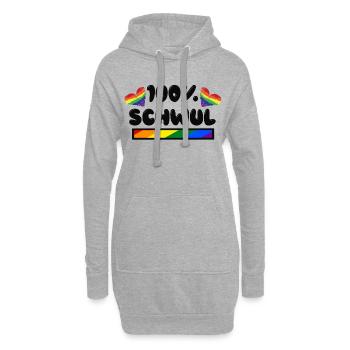Herz Lgbt Schwul Statement Rechte Homosexueller - Hoodie-Kleid - Grau meliert - Vorne