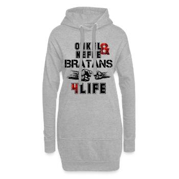 Onkel und Neffe Bratans fürs Leben Geschenk - Hoodie-Kleid - Grau meliert - Vorne