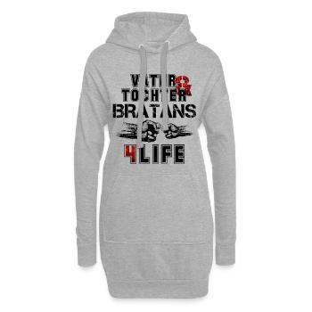 Vater und Tochter Bratans fürs Leben Geschenk - Hoodie-Kleid - Grau meliert - Vorne