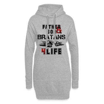 Vater und Sohn Bratans fürs Leben Geschenk - Hoodie-Kleid - Grau meliert - Vorne