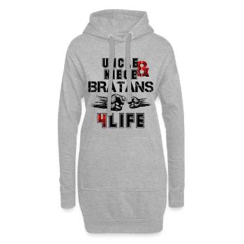 Onkel und Nichte Bratans fürs Leben Geschenk - Hoodie-Kleid - Grau meliert - Vorne