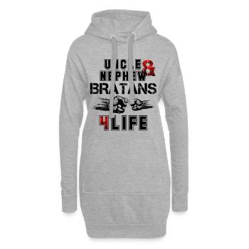 Onkel und Neffe Bratans fürs Leben Geschenk - Hoodie-Kleid - Grau meliert - Vorne