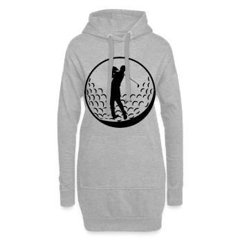 Achtzehn Löcher Golf - Hoodie-Kleid - Grau meliert - Vorne
