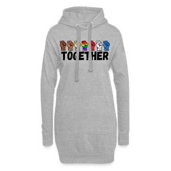 Stolz Lgbt Spruch Pride Homosexuell Beziehung Gay - Hoodie-Kleid - Grau meliert - Vorne