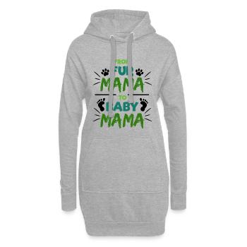 Déclaration de maman de bébé enceinte pieds de bébé parents - Sweat-shirt à capuche long Femme - gris chiné - Devant