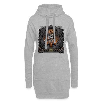Boulanger, Boulanger, Maître Boulanger, Maître Boulanger - Sweat-shirt à capuche long Femme - gris chiné - Devant