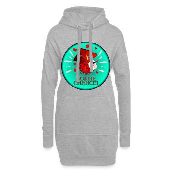 Bonne Chance Examen France - Succès - Sweat-shirt à capuche long Femme - gris chiné - Devant