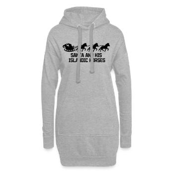 Chevaux islandais Gallop Chevaux Déclaration Amour Cheval - Sweat-shirt à capuche long Femme - gris chiné - Devant