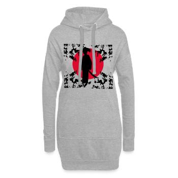 Japan Manga Anime Japanisch Zeichentrick Cosplay - Hoodie-Kleid - Grau meliert - Vorne