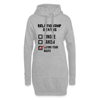 Manga Japanisch Japan Anime Statement Kanji - Hoodie-Kleid - Grau meliert - Vorne