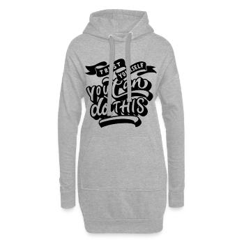 Faites-vous confiance - vous pouvez le faire - Sweat-shirt à capuche long Femme - gris chiné - Devant